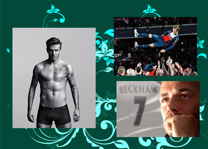 在小貝的最后一戰(zhàn)中，有女球迷含淚打出“再踢一年”的橫幅。也有人認(rèn)為，貝克漢姆的“超級完美偶像”形象更像是好萊塢打造出來的，退役也像是一場秀。