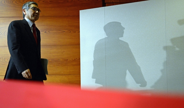 2013年4月4日，日本東京，日本央行行長(zhǎng)黑田東彥。