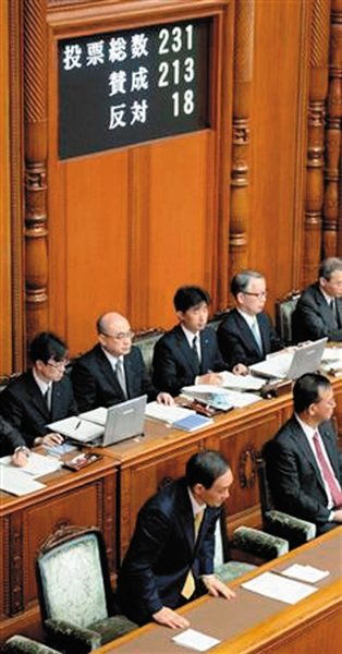 27日，日本國會參議院公布新建“國家安全保障會議”法案投票結(jié)果。
