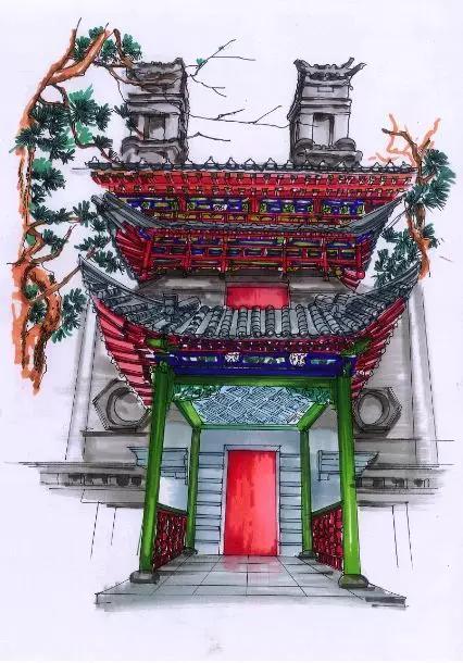 明艷的紅、生機(jī)的綠、深沉的藍(lán)、古樸的灰，足見博雅樓的獨(dú)特韻味。