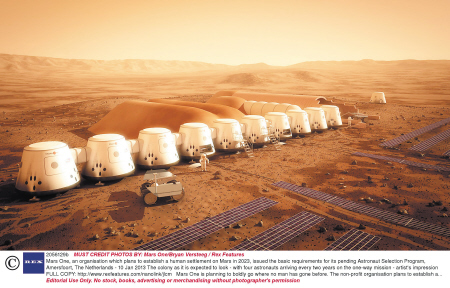 火星永久定居點外部效果圖。 IC供圖