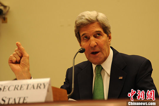 資料圖：美國國務(wù)卿克里。 中新社發(fā) 張蔚然 攝