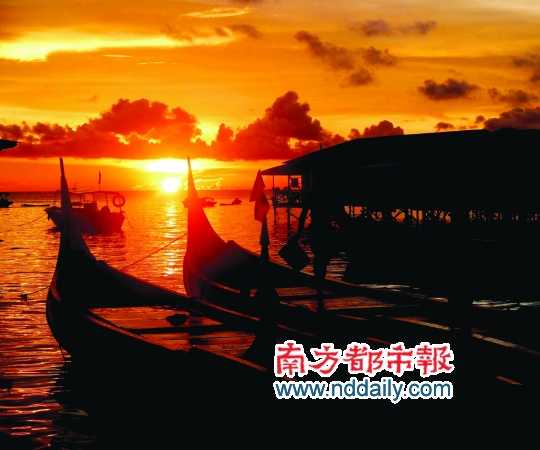 馬布村的日落。