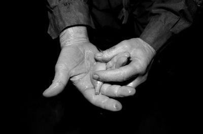 圖為科考人員發(fā)現(xiàn)的洞穴動物（3月2日攝）。