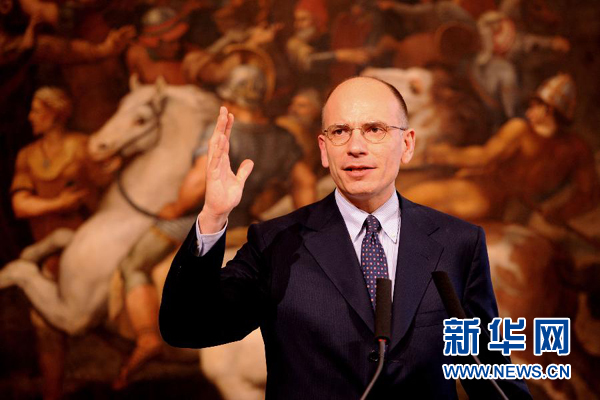  2月13日，意大利政府總理恩里科·萊塔宣布辭職。