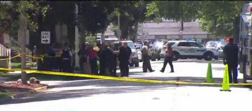 視頻截圖：雙方發(fā)生槍戰(zhàn)的居住區(qū)。