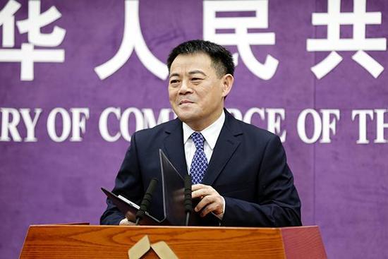 商務(wù)部發(fā)言人孫繼文。資料圖