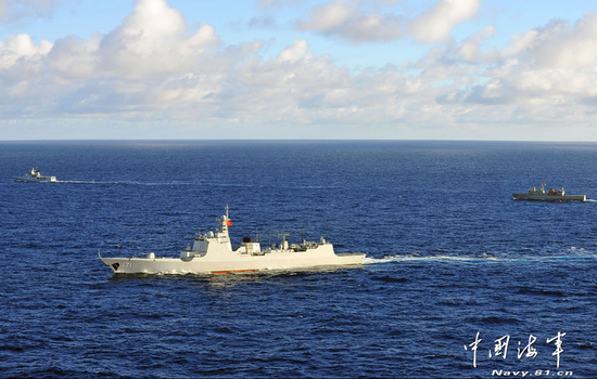 夏威夷“環(huán)太平洋-2014”大航拍 首現(xiàn)中國(guó)軍艦