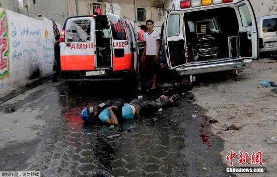 資料圖：加沙，以色列戰(zhàn)機轟炸一處市場，造成至少17名巴勒斯坦人死亡，200多人受傷。