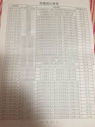 南昌中級人民法院一法官證實，他從南昌市房管局調(diào)出徐林保及其家人名下的部分房產(chǎn)信息表。