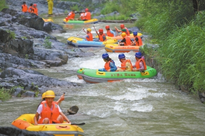 七夕節(jié)，豫西大峽谷設(shè)“情侶漂流通道”