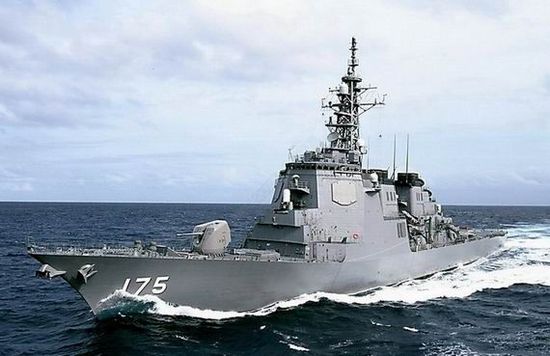 資料圖：日本宙斯盾級(jí)導(dǎo)彈驅(qū)逐艦妙高號(hào)(DD175)。