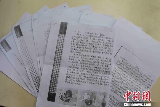 圖為當天公布的部分擺攤體驗日記。　張芹　攝